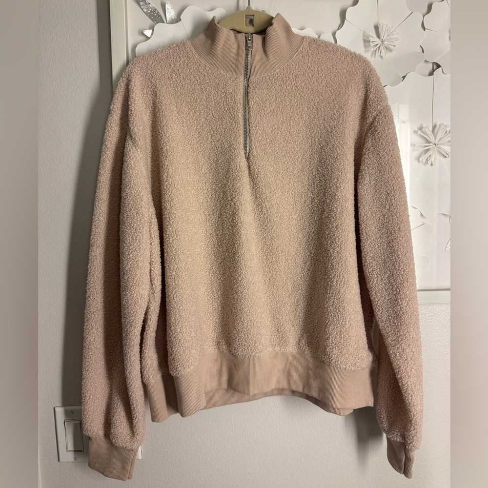 Topshop quarter zip pullover. Pink Size 12